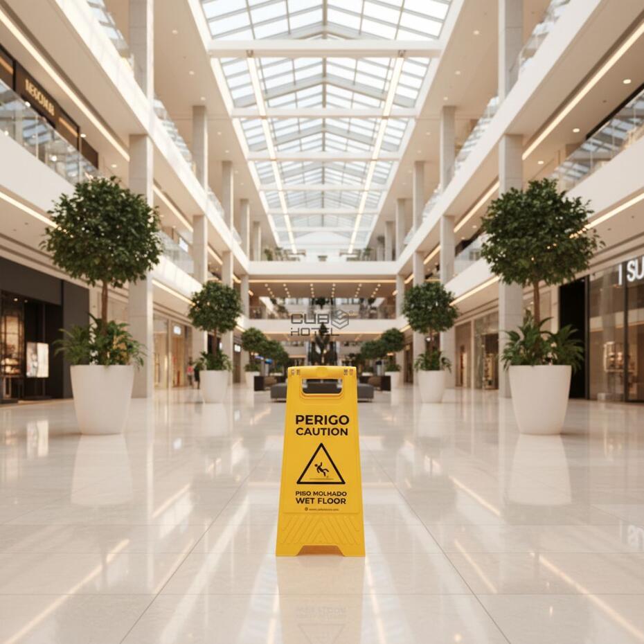 Sinal de Perigo Pavimento Molhado Plástico