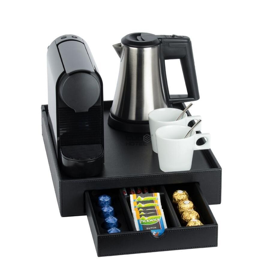 Tabuleiro Hotel Space pele sintética + Chaleira Star