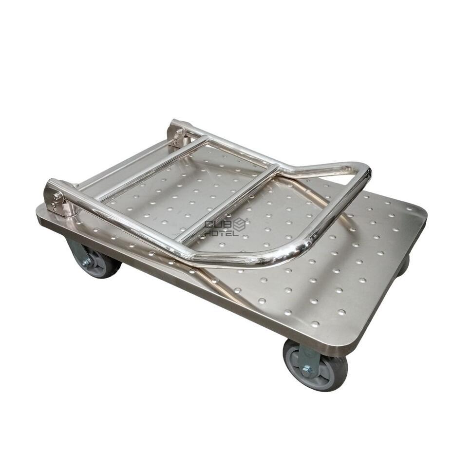 Folding Stainless Steel Hotel Goods Trolley