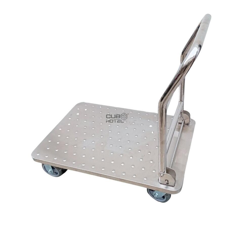 Folding Stainless Steel Hotel Goods Trolley