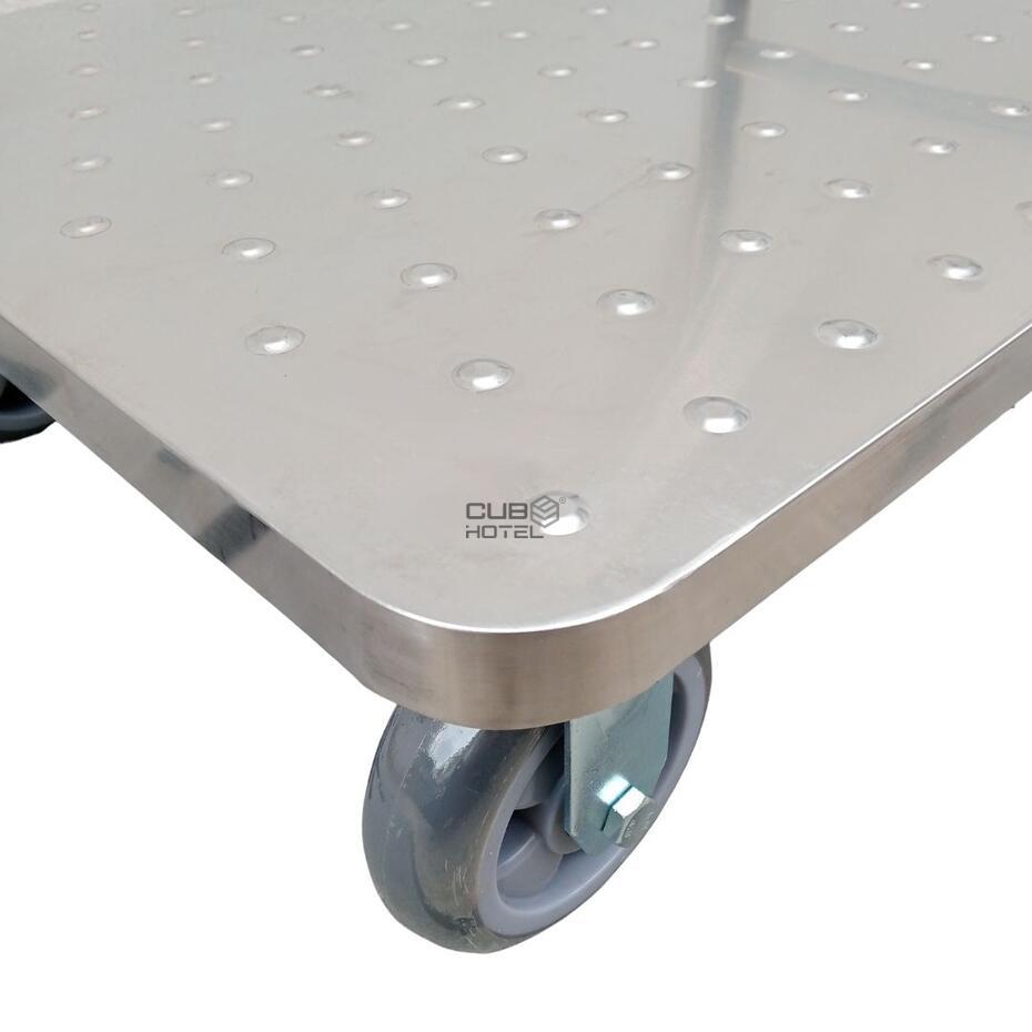 Folding Stainless Steel Hotel Goods Trolley