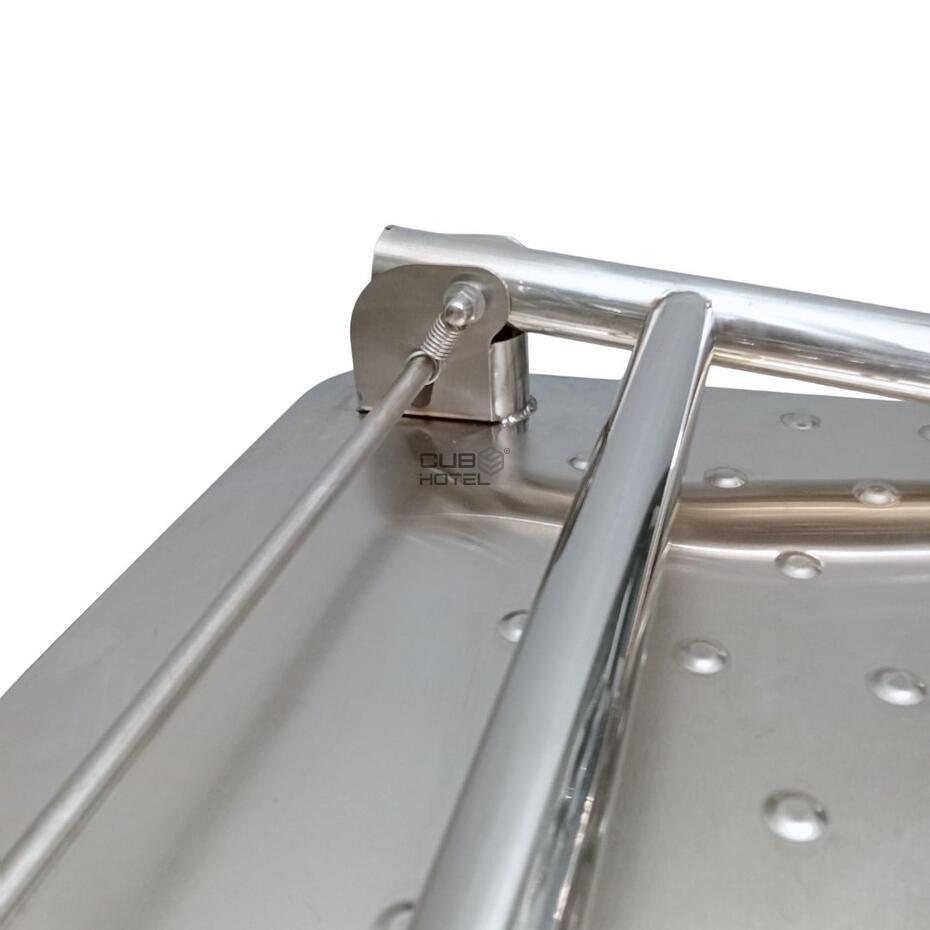 Folding Stainless Steel Hotel Goods Trolley