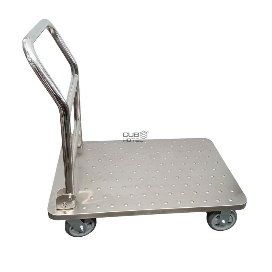 Folding Stainless Steel Hotel Goods Trolley