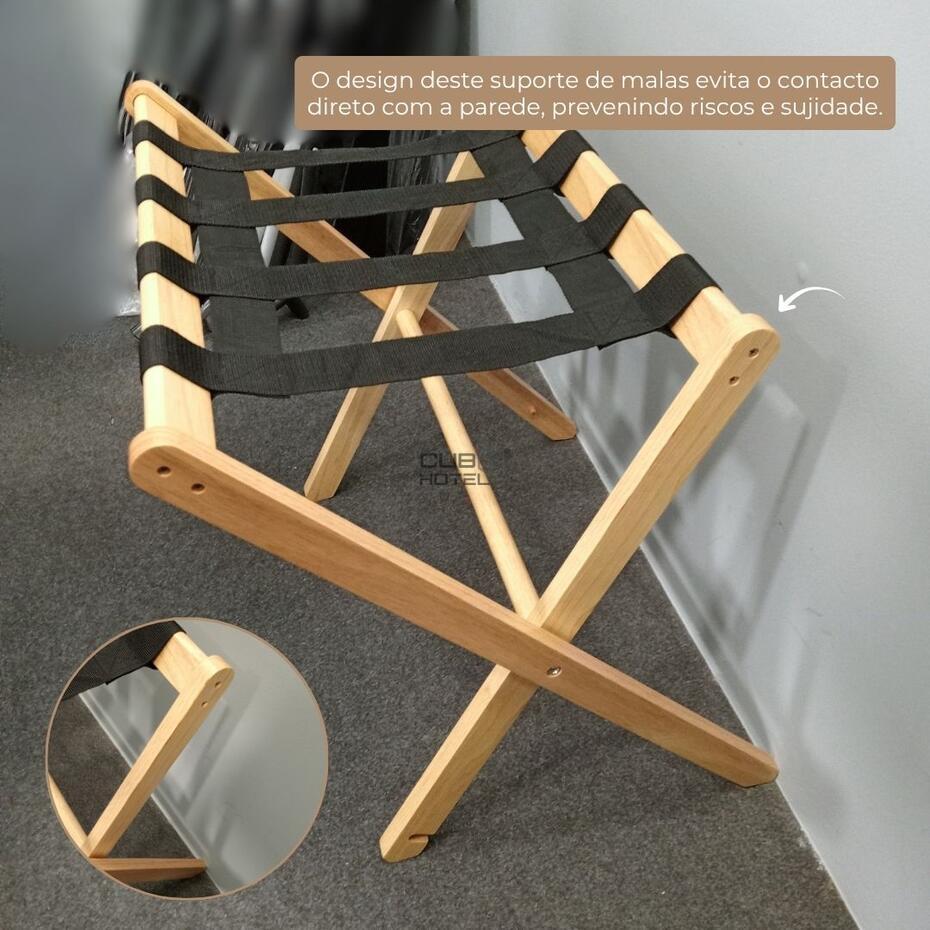 Suporte para Malas Madeira Clara