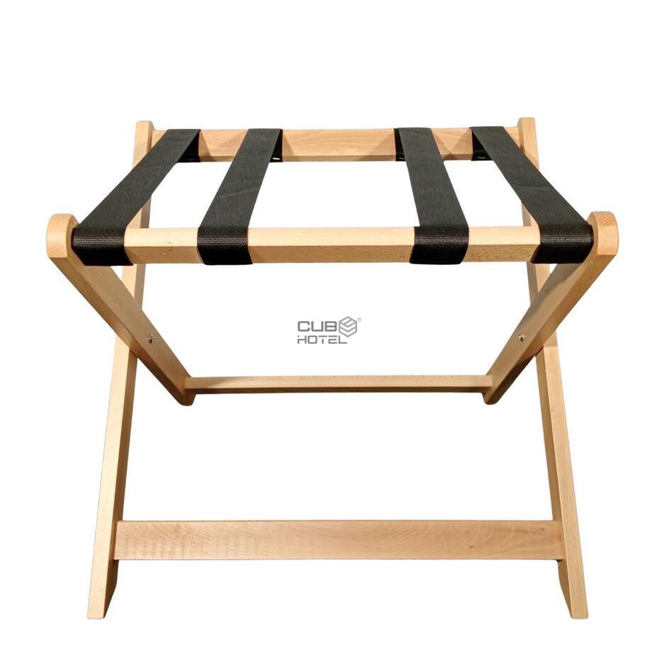 Suporte Mala Madeira Dobrável para Hotel