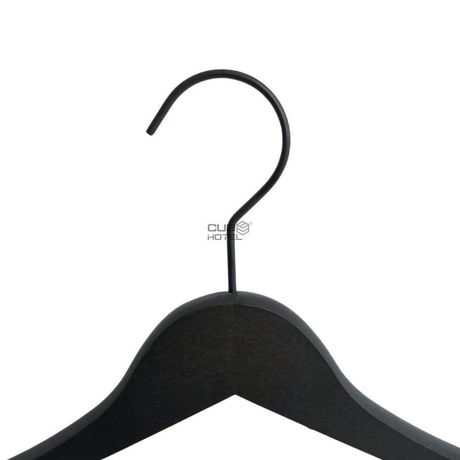 50 Cabides Preto Gancho Preto e Pinças Cromadas