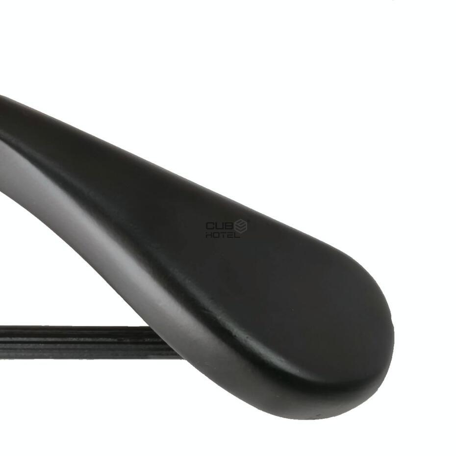 100 Perchas Negras 450mmx55mm, con Gancho Negro