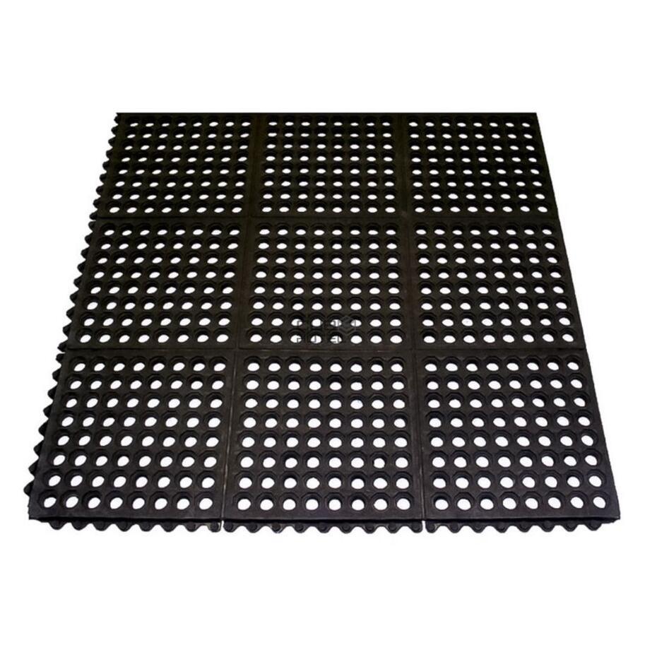 Tapete de Borracha com Encaixe 90x90 cm Espessura 12mm