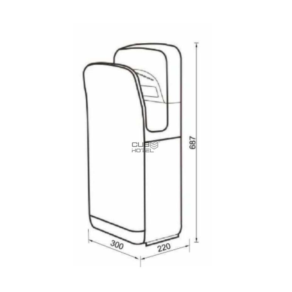 Secador de Manos Automático ABS Plata