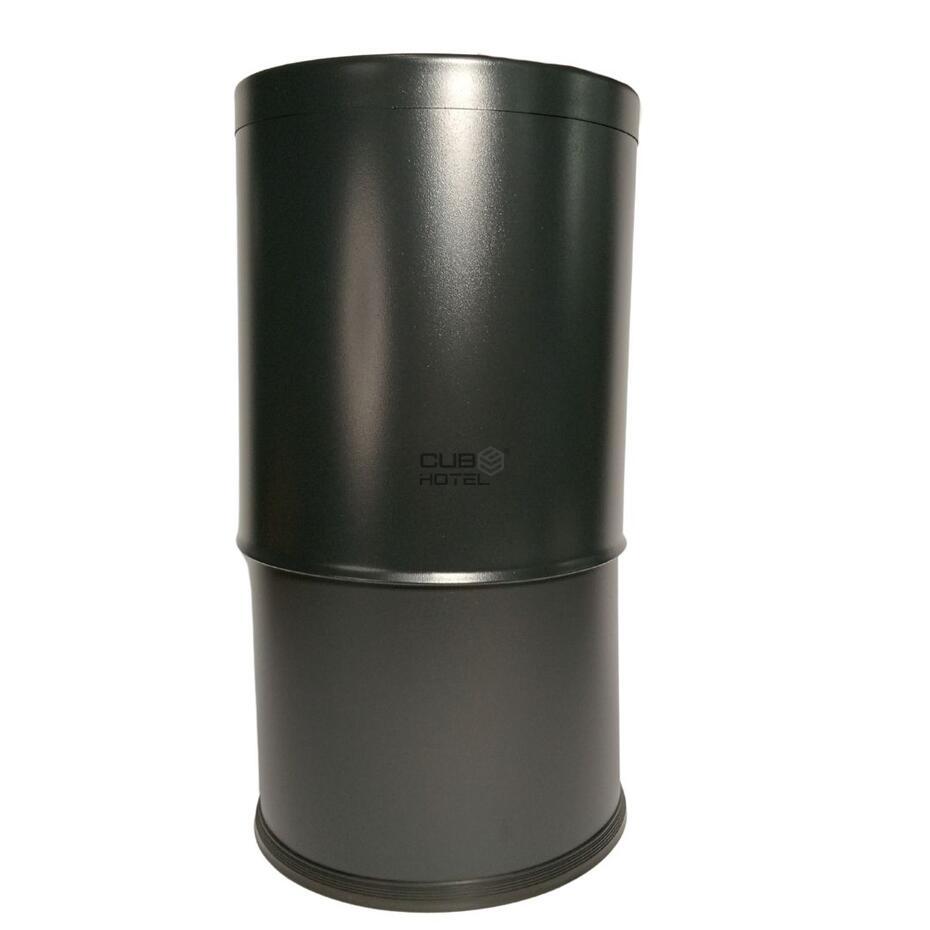 Papeleira Hotel Preta Dupla Carcaça Aro Preto