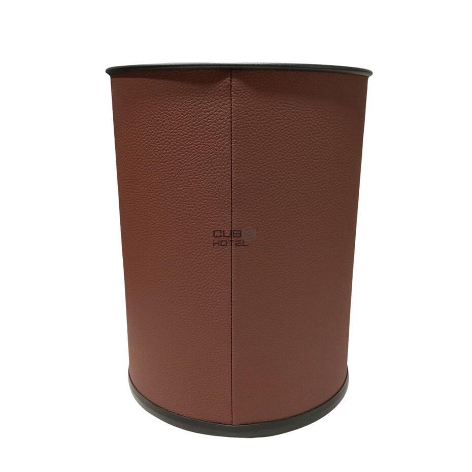 Cubo de Reciclaje Revestido de Piel con Separadores 3x4,5L