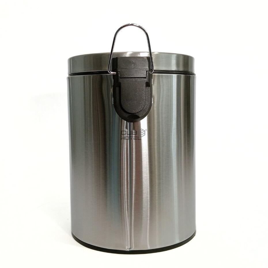 Brushed Stainless Steel Pedal Bin with Soft-Close Lid 5L for Hotel