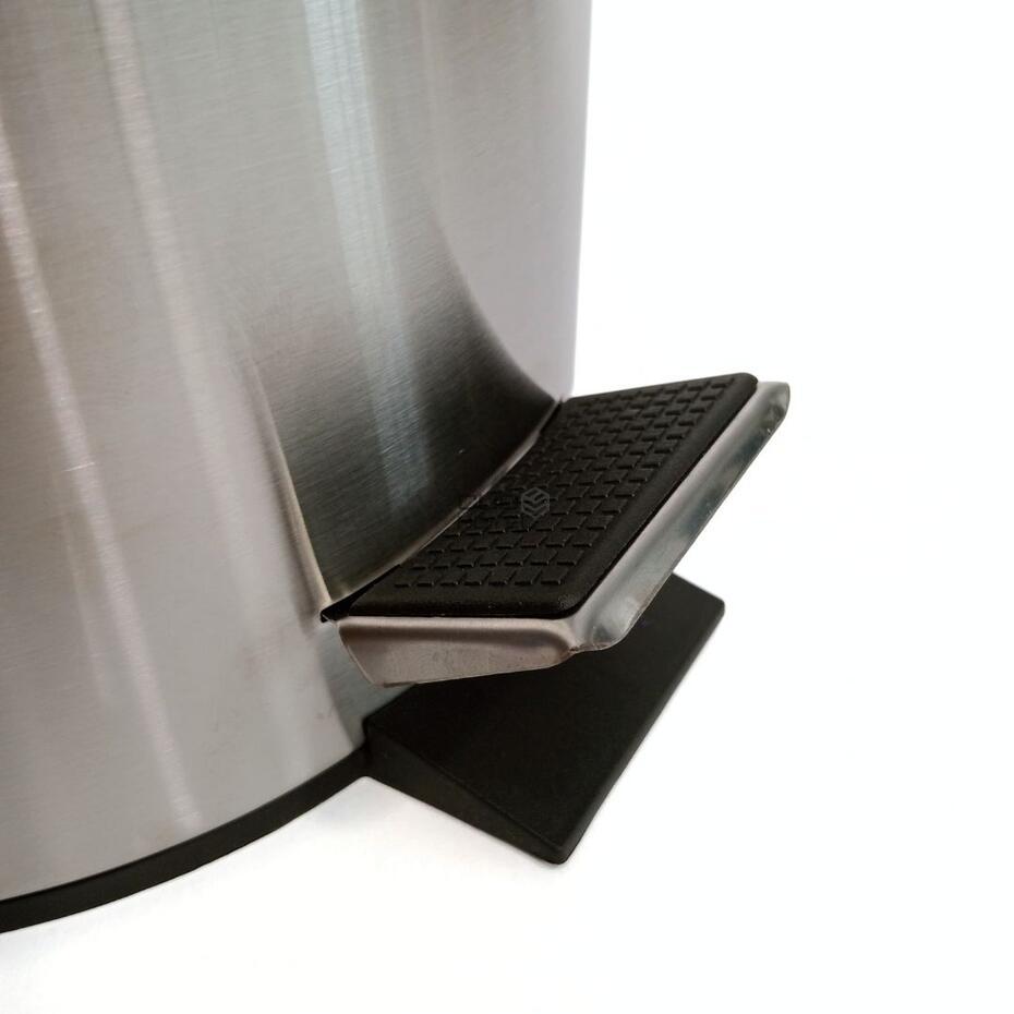 Brushed Stainless Steel Pedal Bin with Soft-Close Lid 5L for Hotel