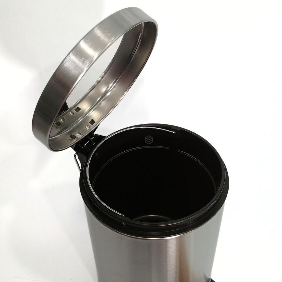 Brushed Stainless Steel Pedal Bin with Soft-Close Lid 5L for Hotel
