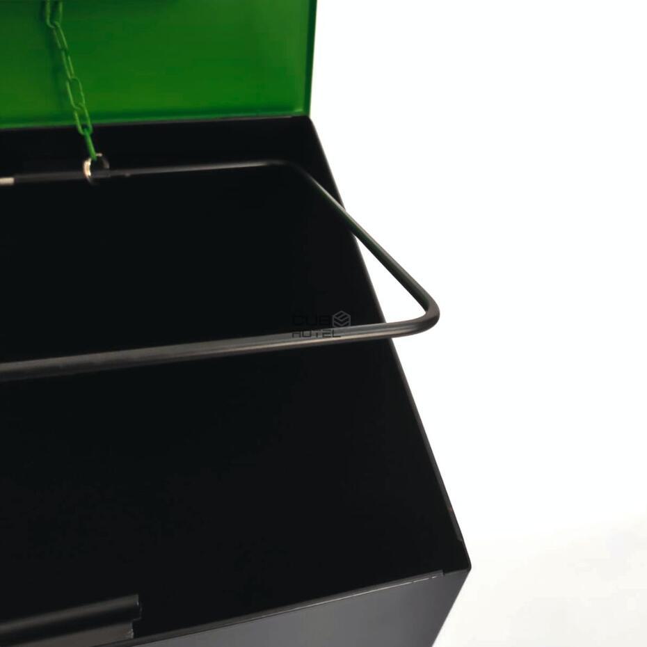  Ecoponto Individual Reciclagem Vidro Pintado 45L Preto