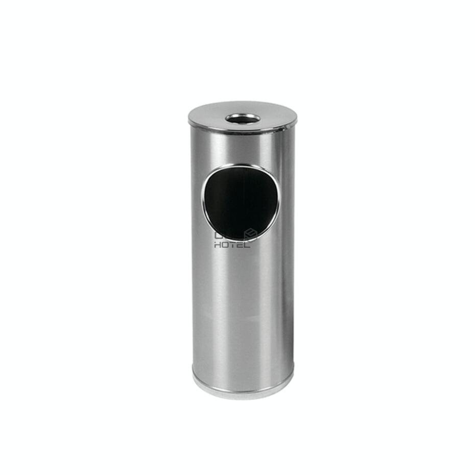Cinzeiro Papeleira Inox Abertura Lateral