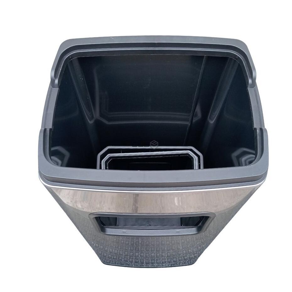 Cinzeiro Papeleira Aço Inox 30L Acabamento Anti-Dedadas