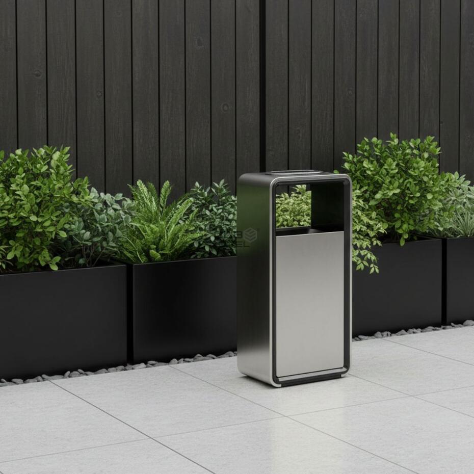 Cinzeiro Papeleira Aço Inox Escovado