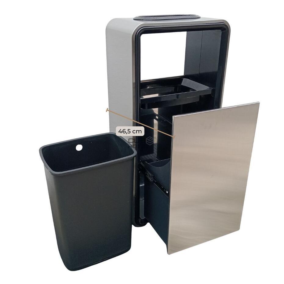 Cinzeiro Papeleira Aço Inox Escovado