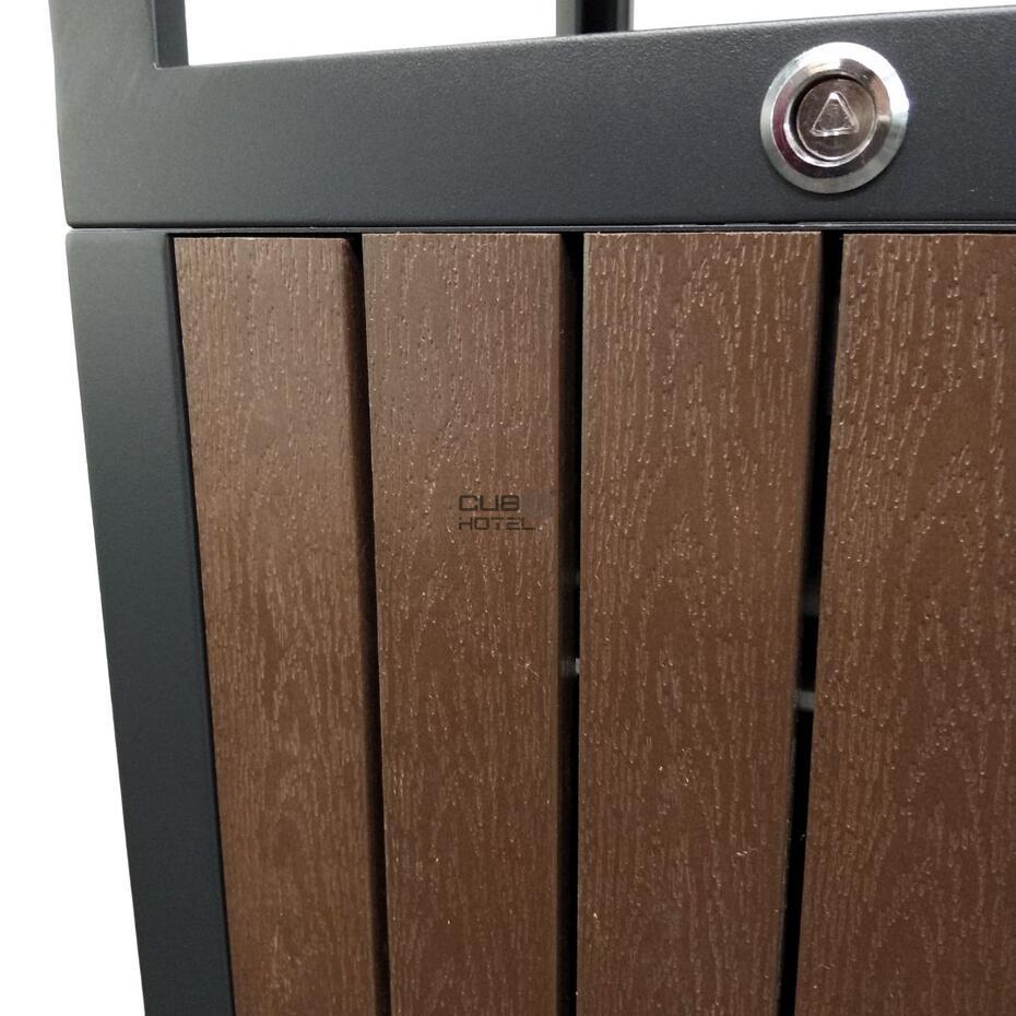 Ecoponto Cinzeiro Exterior 41L com Efeito Madeira