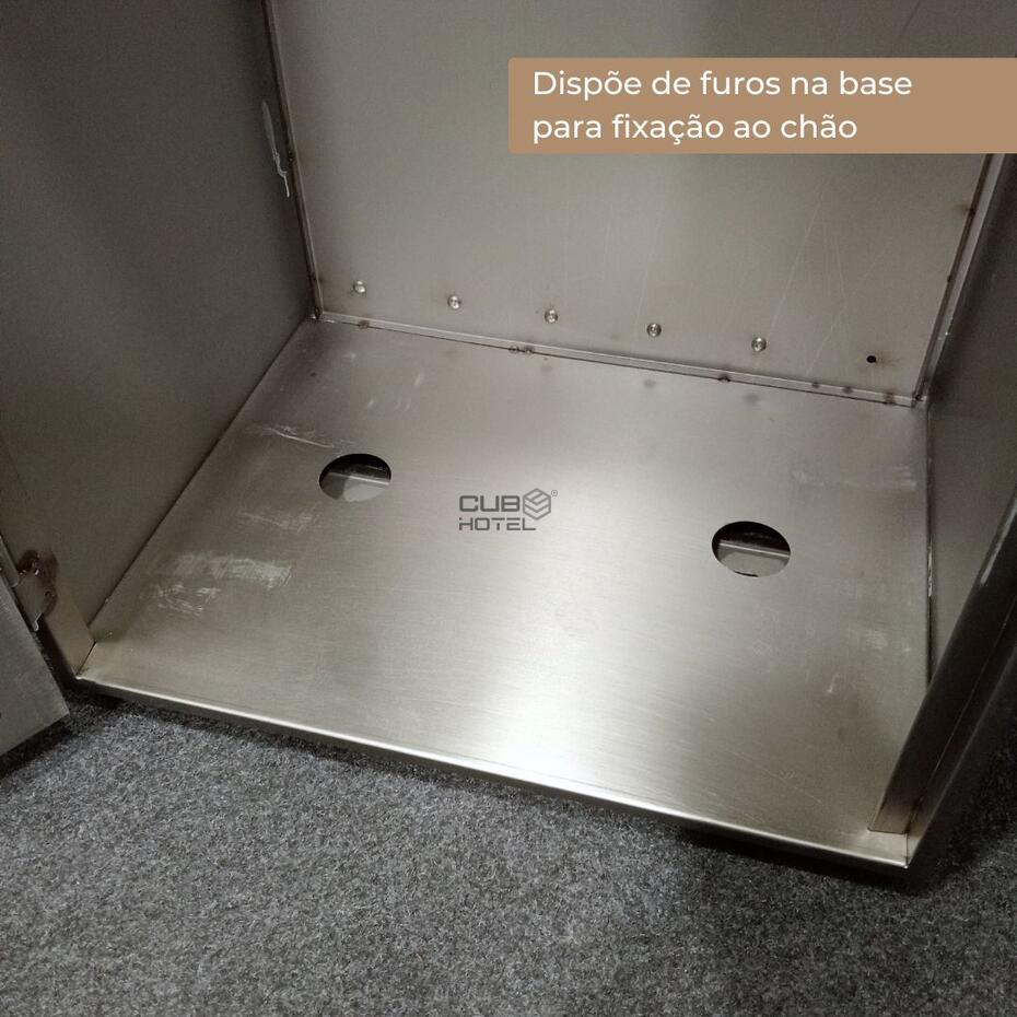 Papelera Cenicero de Acero Inoxidable con Efecto Madera