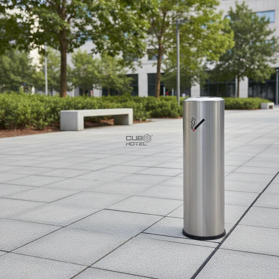 Cinzeiro de Pé Aço Inox 74 cm