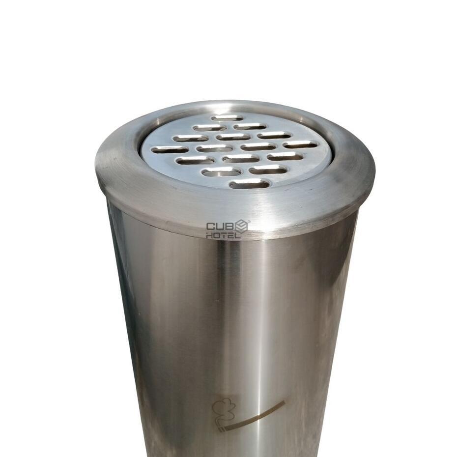 Cinzeiro de Pé Aço Inox 74 cm