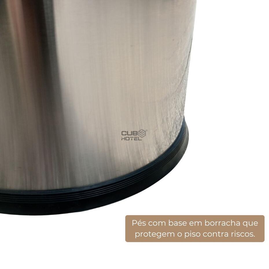 Cinzeiro de Pé Aço Inox 74 cm