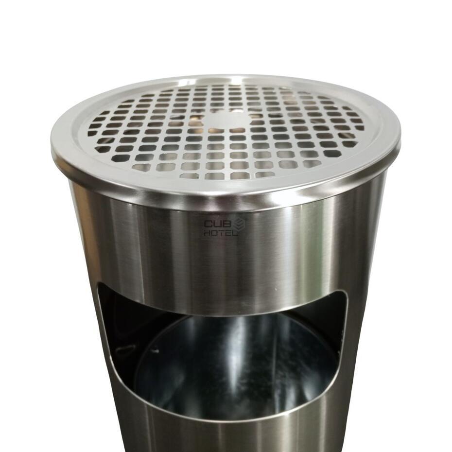 Papelera Cenicero de Acero Inox 10L