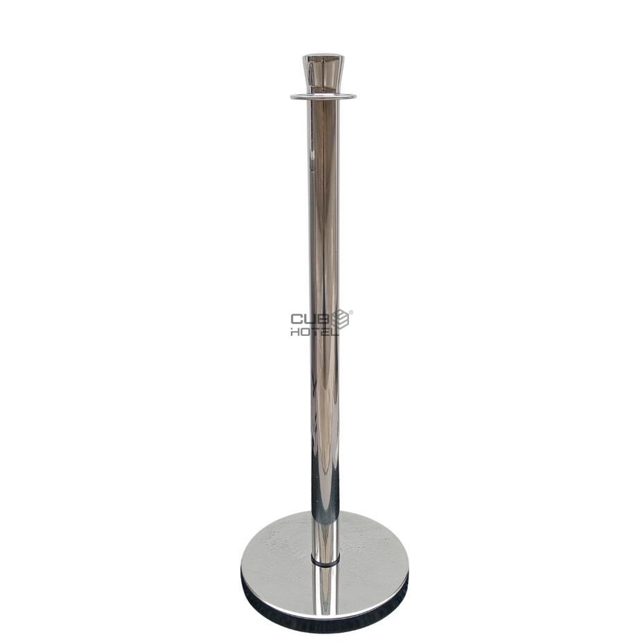 Poste Gestor de Filas de Acero Inoxidable Brillante