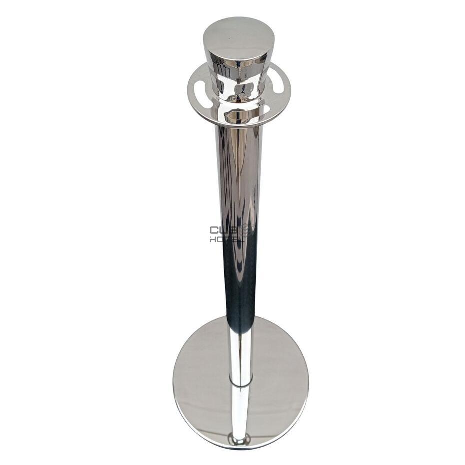 Poste Gestor de Filas de Acero Inoxidable Brillante