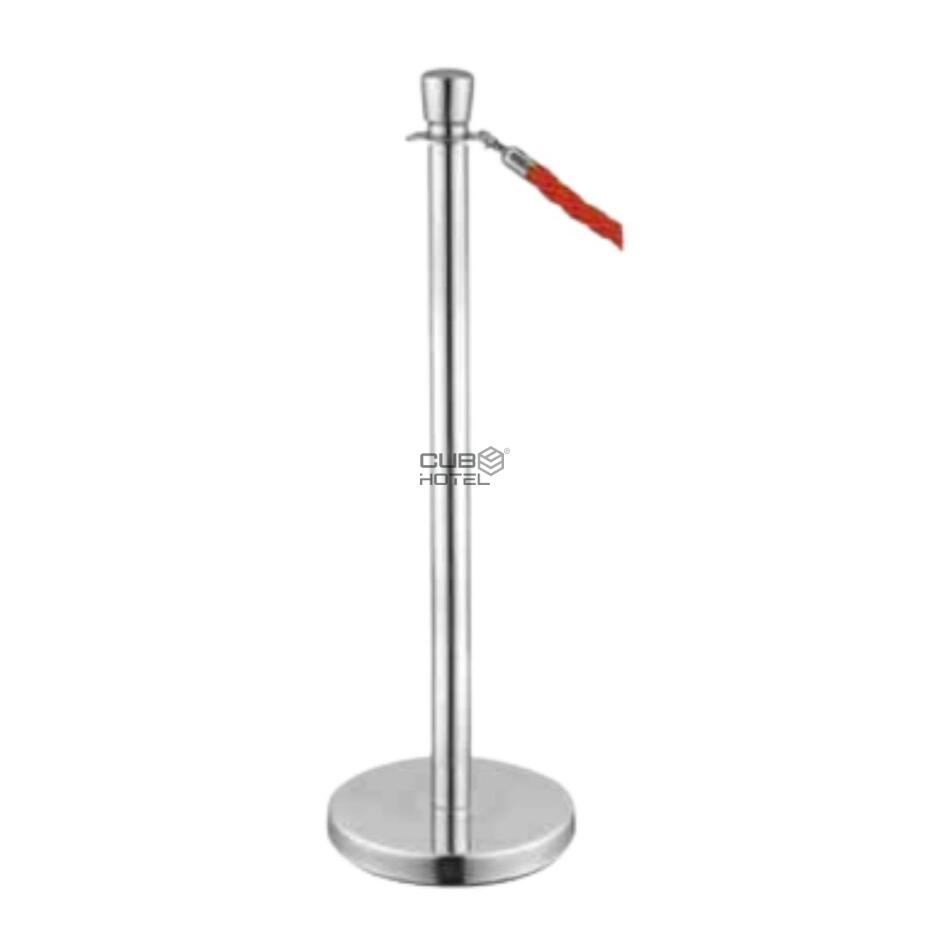 Poste Gestor de Filas de Acero Inoxidable Brillante