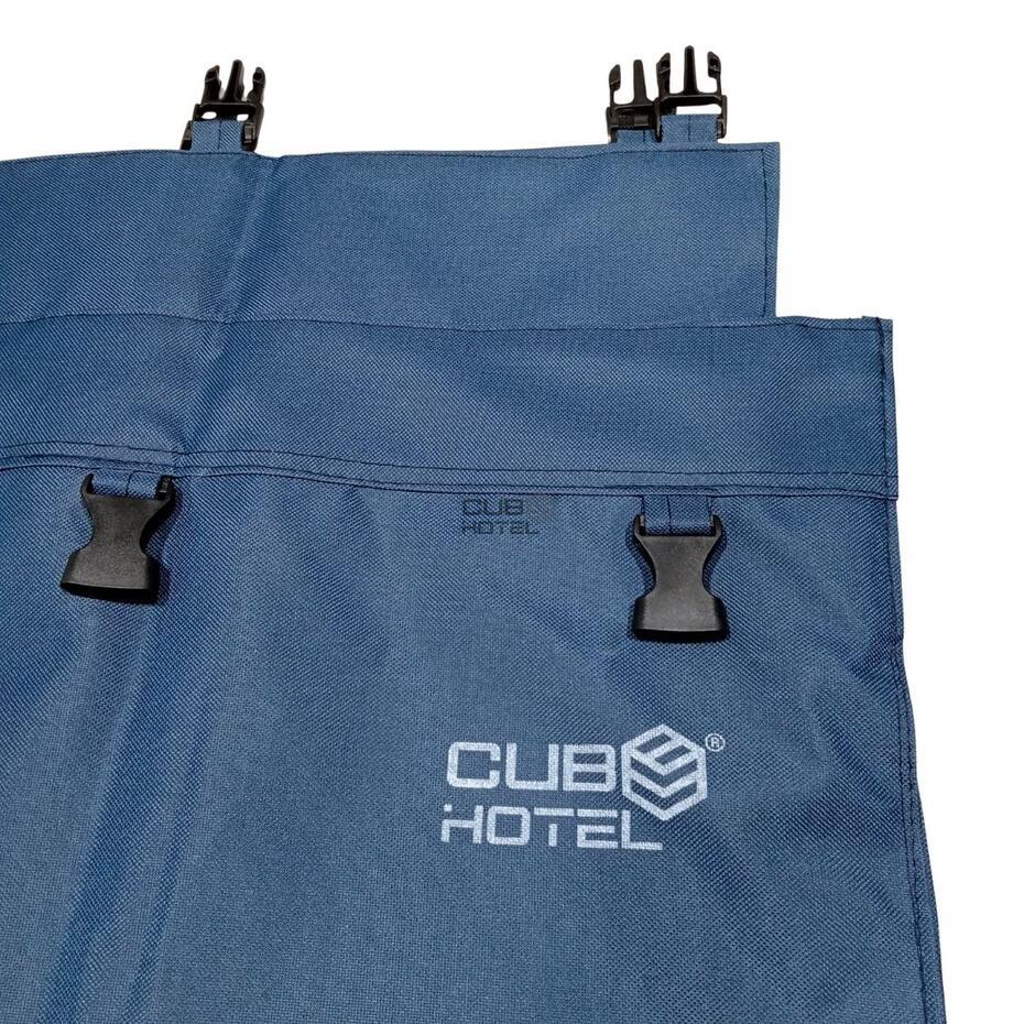 Saco de Lona Azul para Carro de Lavandería Cuadrado 200L