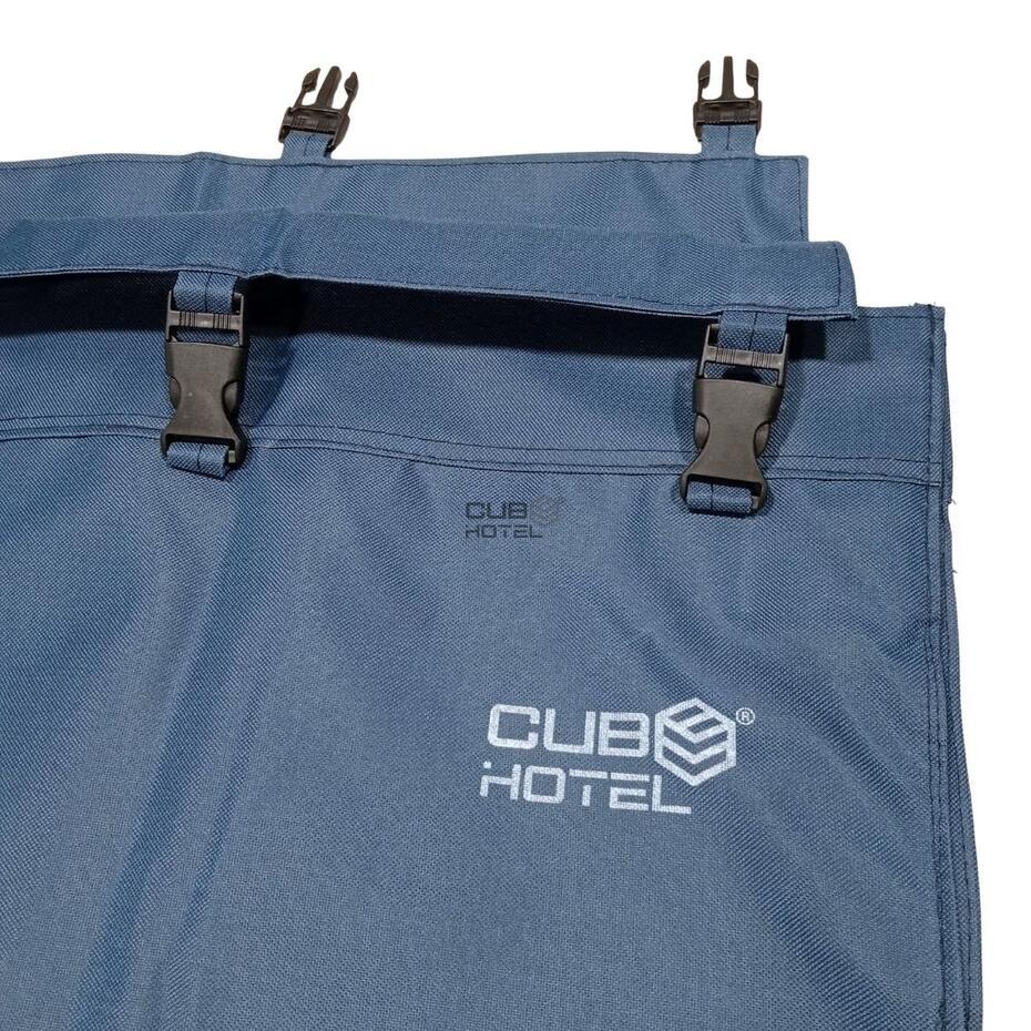 Saco de Lona Azul para Carro de Lavandería Cuadrado 200L