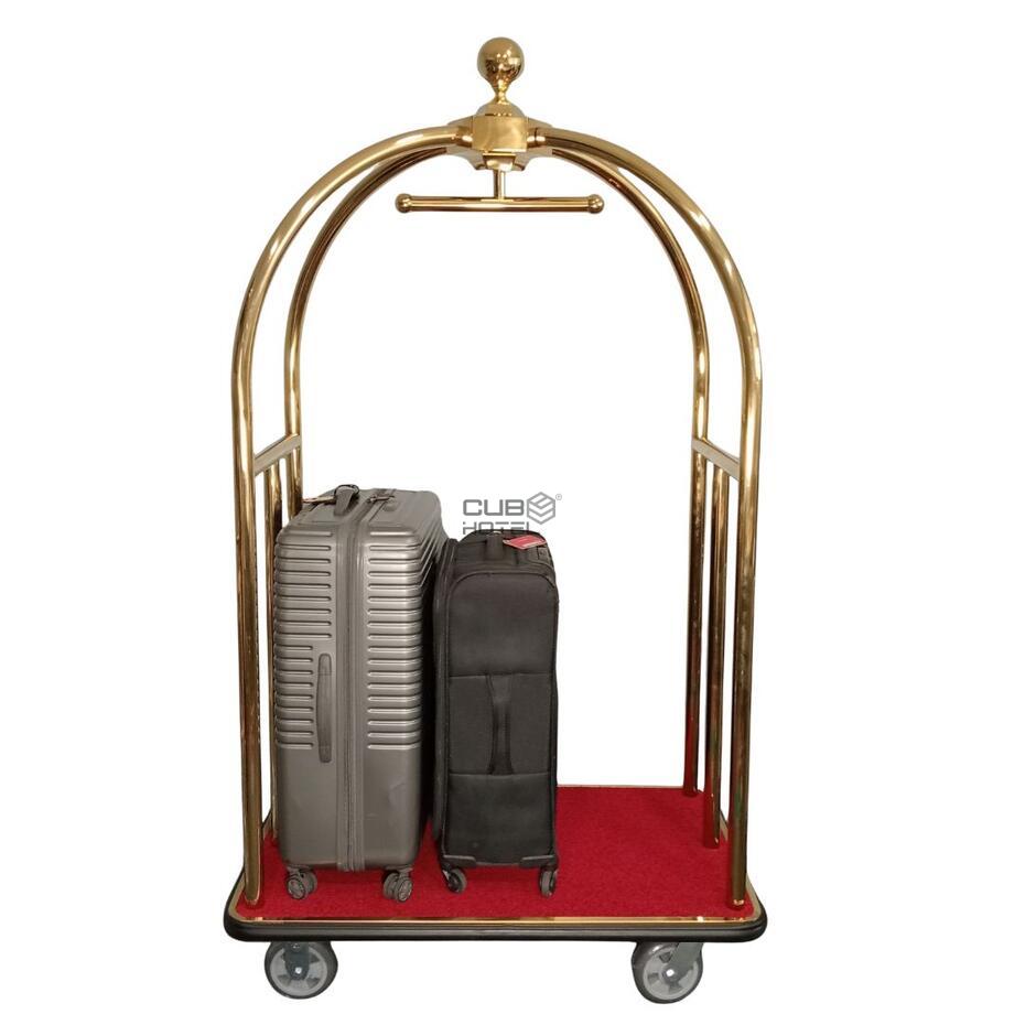 Luggage Cart With Dome Gold Brass