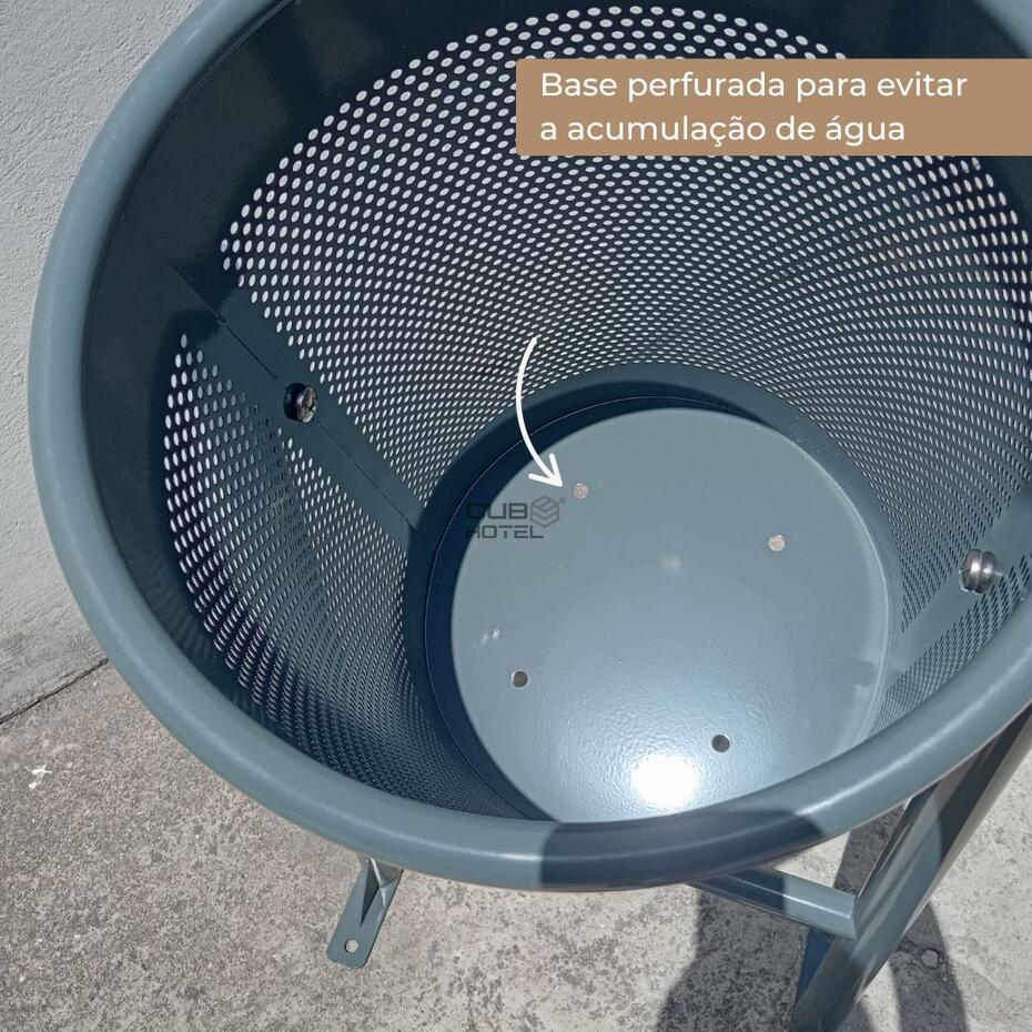 Papelera Exterior 60L Acero Inox