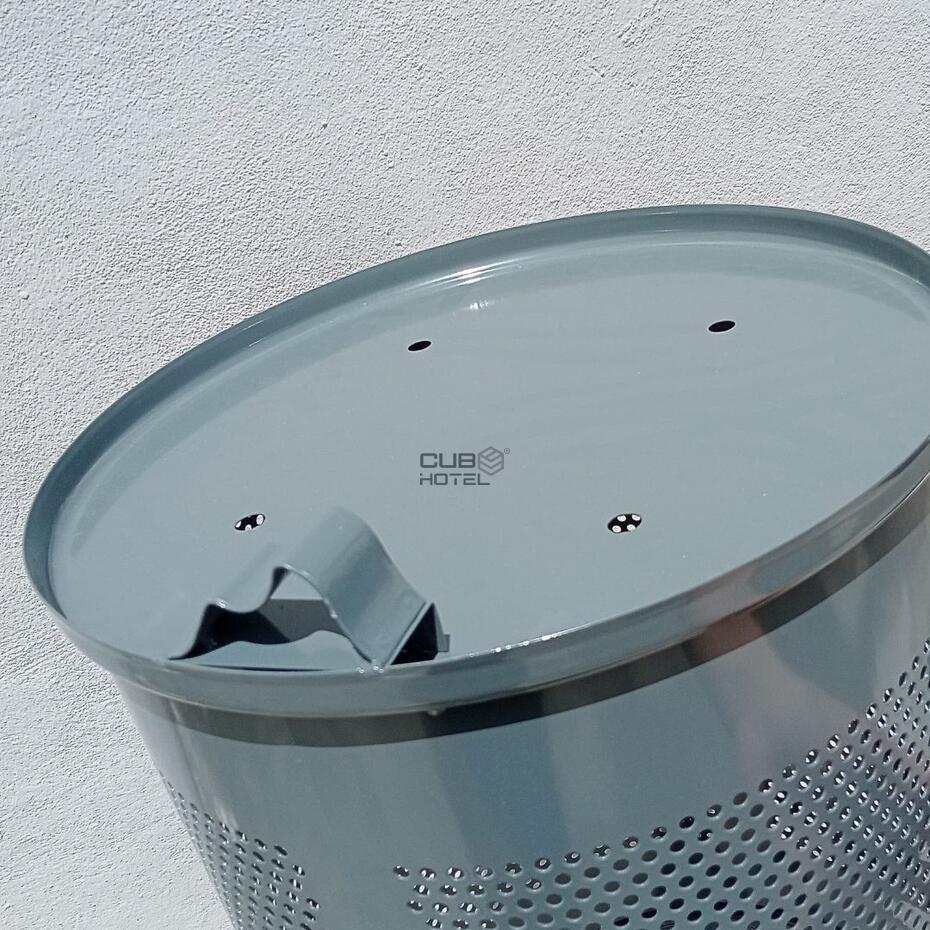 Papelera Exterior 60L Acero Inox