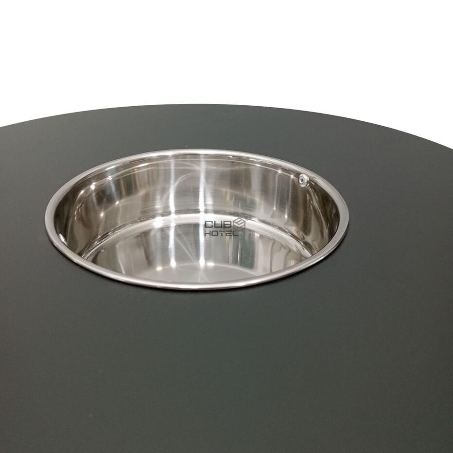 Papeleira Cinzeiro Exterior 34L em Aço com Efeito Madeira