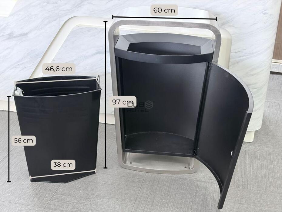 Papeleira Exterior Aço Inox e Aço Revestido