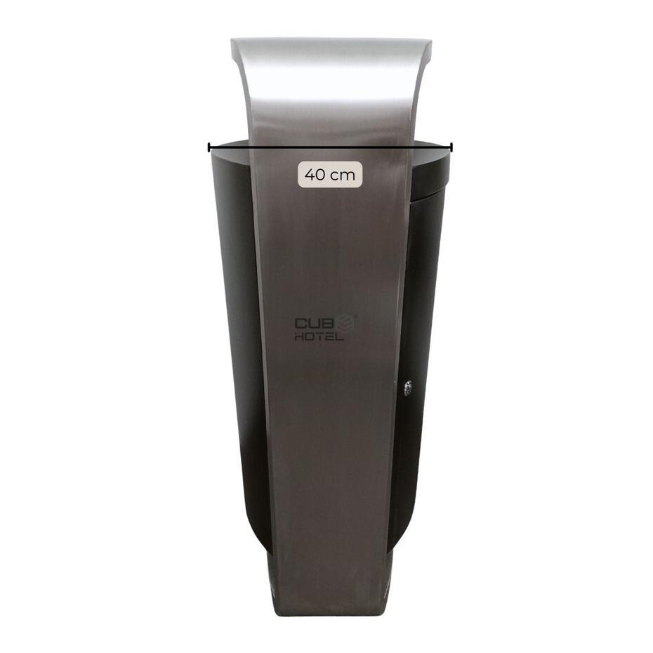 Papeleira Exterior Aço Inox e Aço Revestido