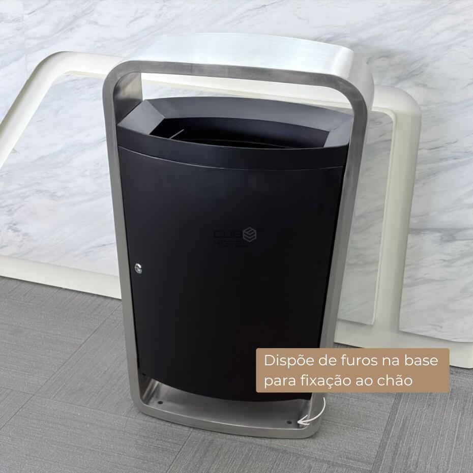 Papeleira Exterior Aço Inox e Aço Revestido