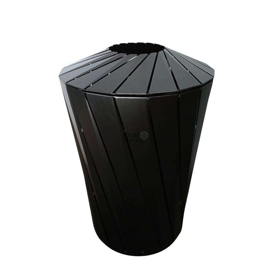 Papeleira Exterior Preta com Contentor Interior