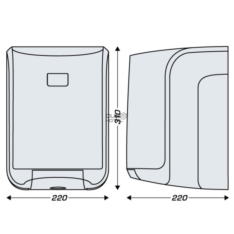 Dispensador Papel Mecha em Plástico ABS Branco e Cinza