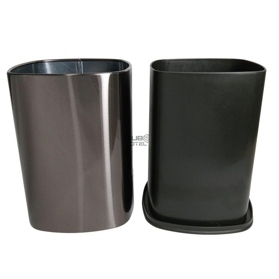 Balde Hotel Quadrado 7L Corpo Duplo e Saco Oculto Tungstênio