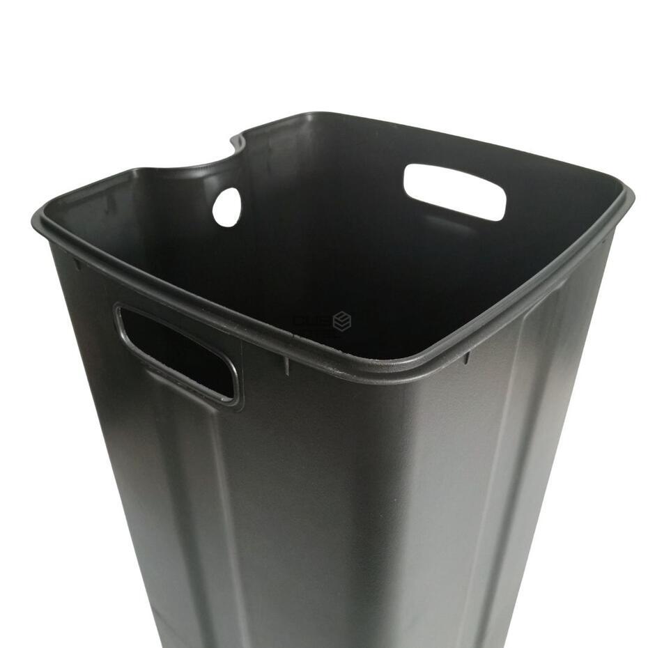 30L Square Pedal Bin with Soft Close Brushed Stainless Steel