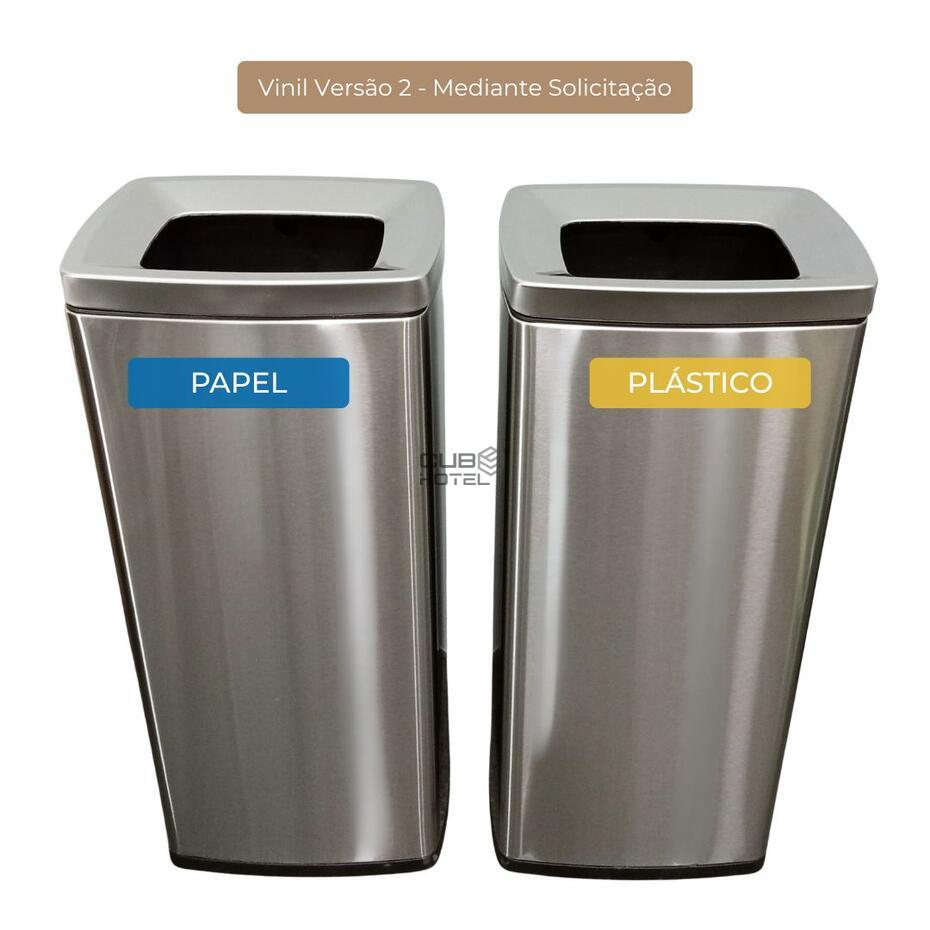 Papeleira Inox 26L Escovado