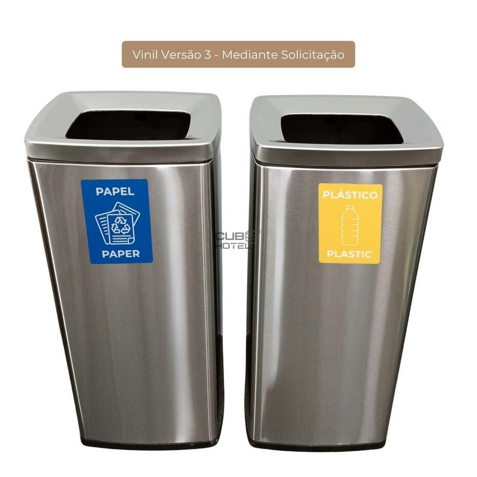 Papeleira Inox 26L Escovado