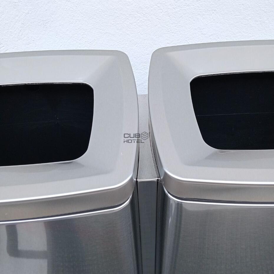 Ecopunto de Acero Inoxidable Anti-Huellas 3x30L