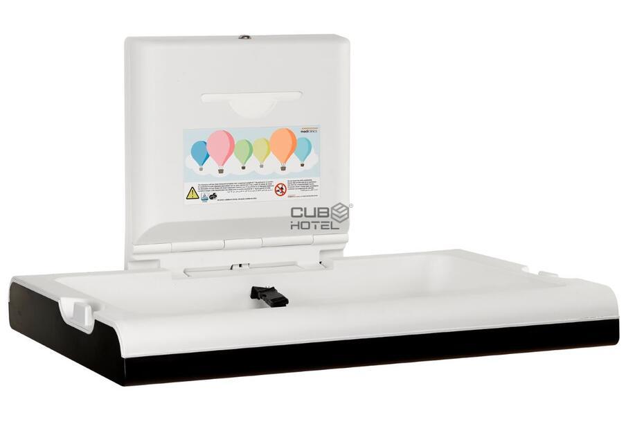 Fráldario Horizontal Polipropileno e Aço Inox Preto Mate - Mediclinics