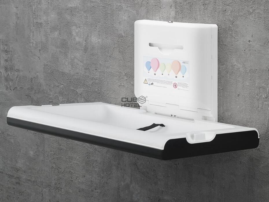 Fráldario Horizontal Polipropileno e Aço Inox Preto Mate - Mediclinics